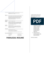91. Paralegal Resume