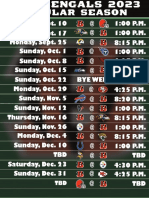 Bengals Schedule 2023