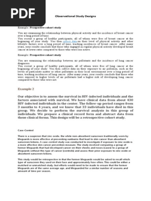 Observational Study Designs (1)