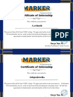 Certificate of Internship Recognition