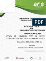 Manual de Inducción para El Nuevo Colaborador UNILLANTAS DE OAXACA S.A DE PDF