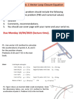 Homework No. 1 - Vector Loop Closure Equation