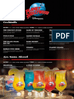 Menu Planet Hollywood Disneyland Paris PDF