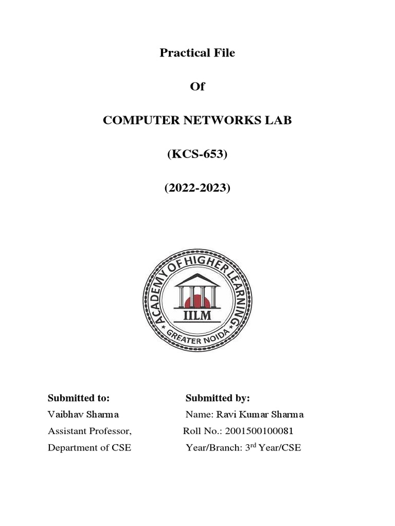 Computer Networks Lab Practical Guide | PDF | Network Socket | Router ...