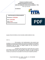 OFÍCIO #001 - Ao Sec. Serviços Urbanos - PODA DE ÁRVORES, NA RUA FAGUNDES, BAIRRO VALE ENCANTADO PDF