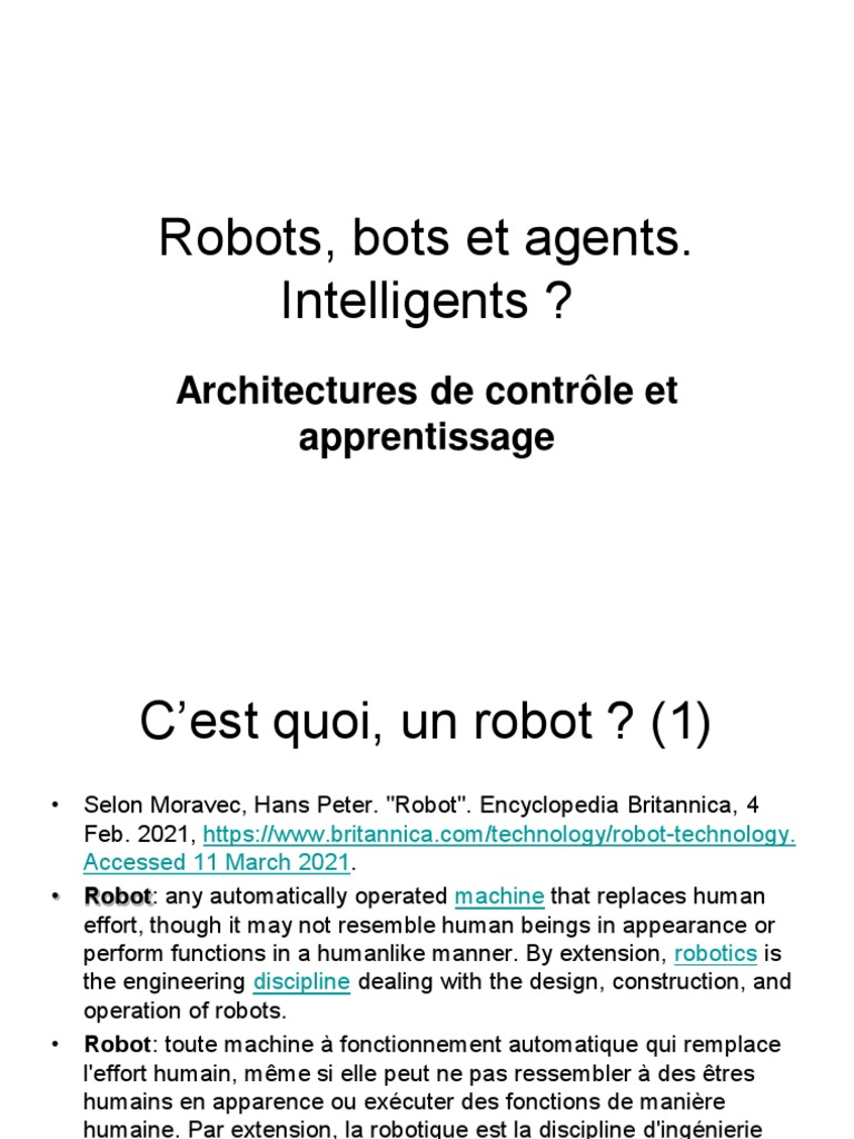 Course 1 Robots, Bots Et Agents PDF | PDF | Bot Internet | Intelligence ...