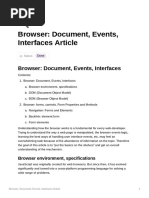 Browser: Document, Events, Interfaces