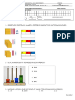 Avaliação de Matematica 4 Ano