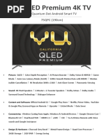 Vu+QLED+Premium+4K+TV Specification 75QPC