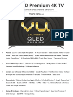 Vu+QLED+Premium+4K+TV Specification 75QPC