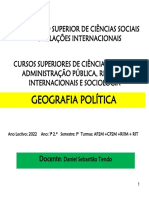 Geografia Polã - Tica I Unidade 2021 Slide PDF