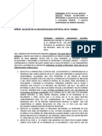 Oposición a trámite de saneamiento de terreno