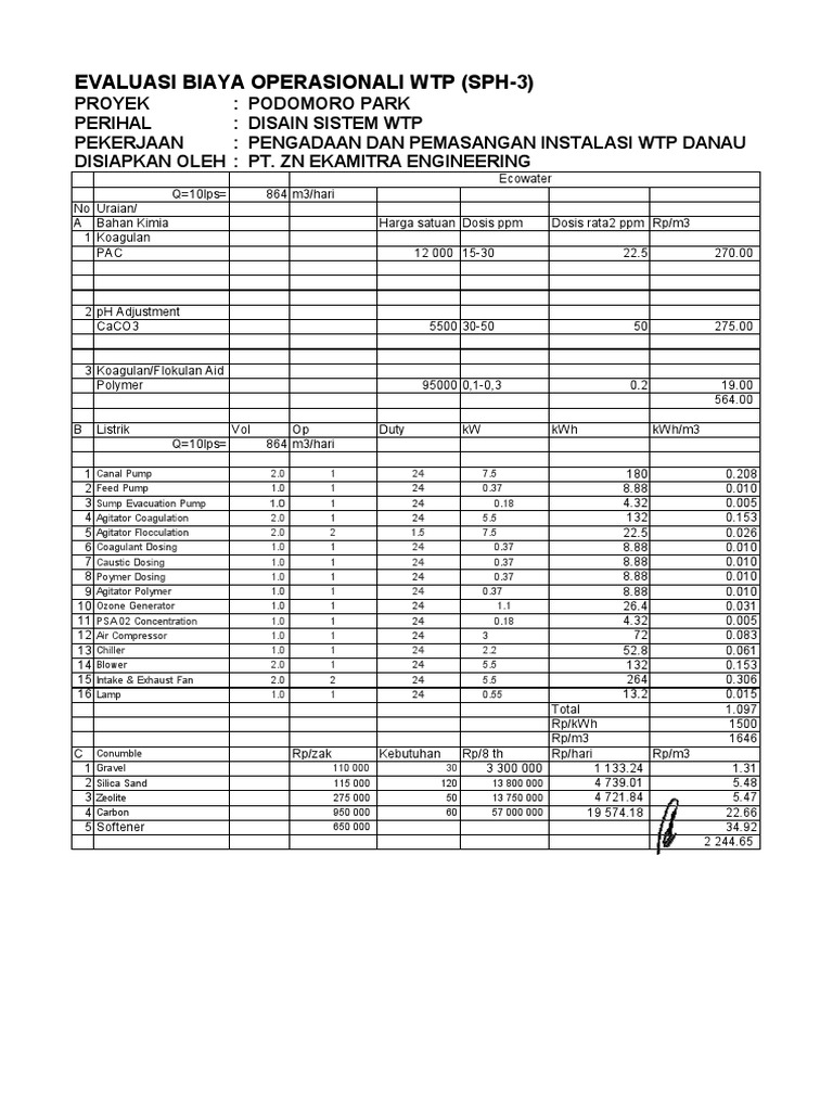 EVALUASI OUTLINE SPEK & DISAIN WTP (10 MARET 2023) - 1bi-Op PDF | PDF ...
