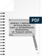 Aportes metodológicos para la intervención de Trabajo Social