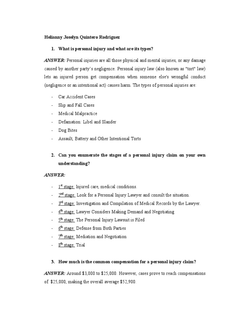 Personal Injury | PDF
