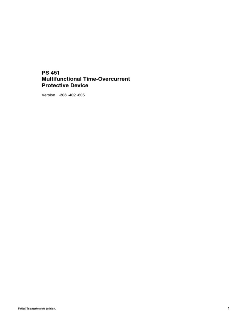 PS 451 Multifunctional Relay Overview | PDF | Power Supply ...