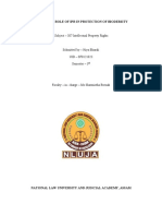 Topic - The Role of Ipr in Protection of Biodersity: Submitted by - Hiya Bharali UID - SF0121023 Semester - 3