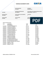 Histórico de movimentações da conta do FGTS de Vanderlei Nascimento Costa de janeiro a agosto de 2015