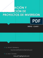 Unidad 1 - Presentacion - El Estudio de Proyectos - Clase 1 PDF