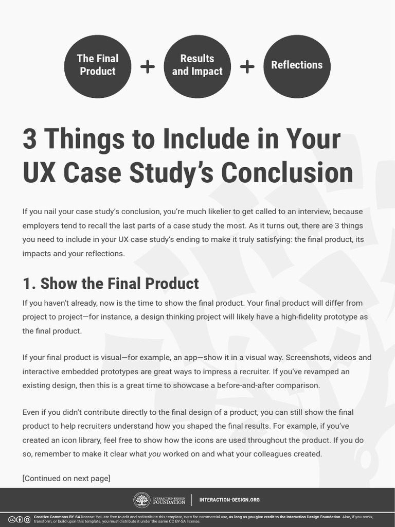 Essential Elements for UX Case Study Conclusion | PDF | Creative ...