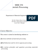 MSE254 Material Processing Lecture Notes PDF