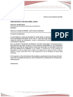 Carta de la Municipalidad de Mí Perú sobre empresa de transporte