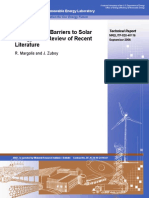 Nontechnical Barriers To Solar Energy Use: Review of Recent Literature