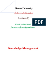 8th Lect. - Knowledge Management - Plasma University
