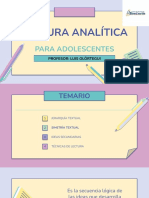 Segunda Clase (Lectura Analítica para Adolescentes)