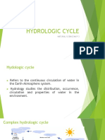 HYDROLOGIC CYCLE: THE NATURAL WATER CYCLE