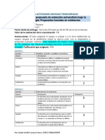 Rúbrica para Coevaluación de Propuesta de Extensión Universitaria