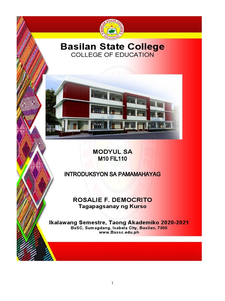 Module 5 FIL 110 - A | PDF