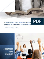 A Educação Cristã para Motivação Evangelística Diante Dos Desafios Nas Escolas