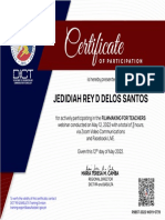 Certificate of Participation - Jedidiah Rey D Delos Santos R9BST-2022-W019-0739