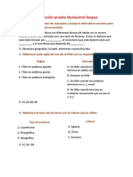 Corrección prueba Quimestral lengua