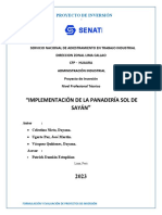 Proyecto de Inversió - Primer Avance