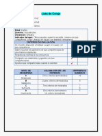 Lista de Cotejo (Dominio Socioafectivo)