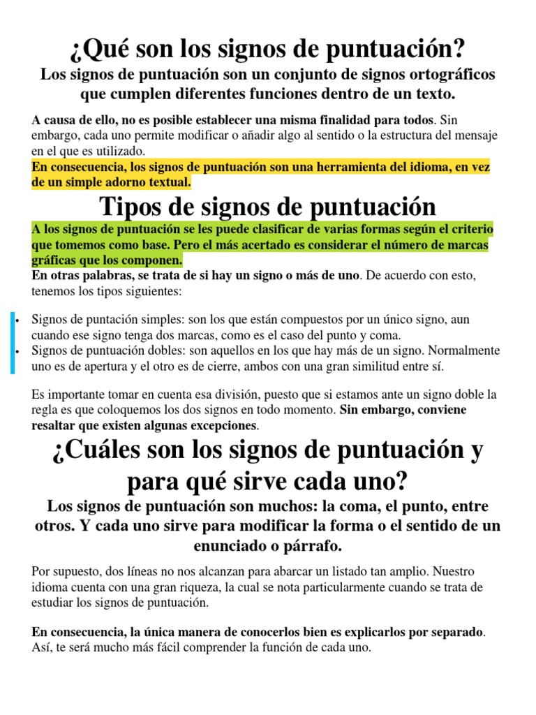 Qué Son Los Signos de Puntuación | PDF | Coma | Comillas
