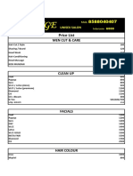 Fringe by Nikhil Chawla Price List JAN 2023 PDF