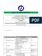 Nova Lista de Euipamentos