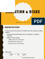 GNED 1101 - Fall 2017 - Radiation & Risks