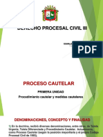Derecho Procesal Civil III: Proceso Cautelar