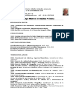  Curriculum vitae del fotógrafo venezolano  Domingo González Méndez