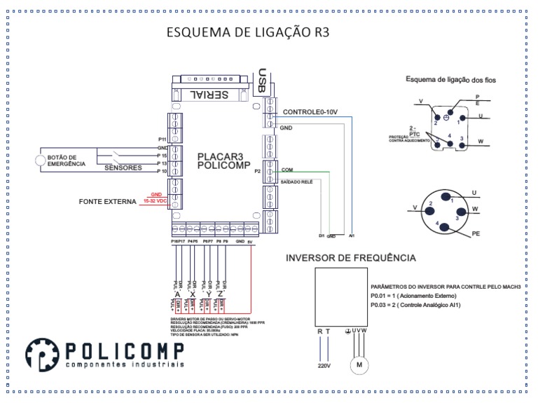 Esquema de Ligação R3 Inversor HNC | PDF | Engenharia Elétrica ...