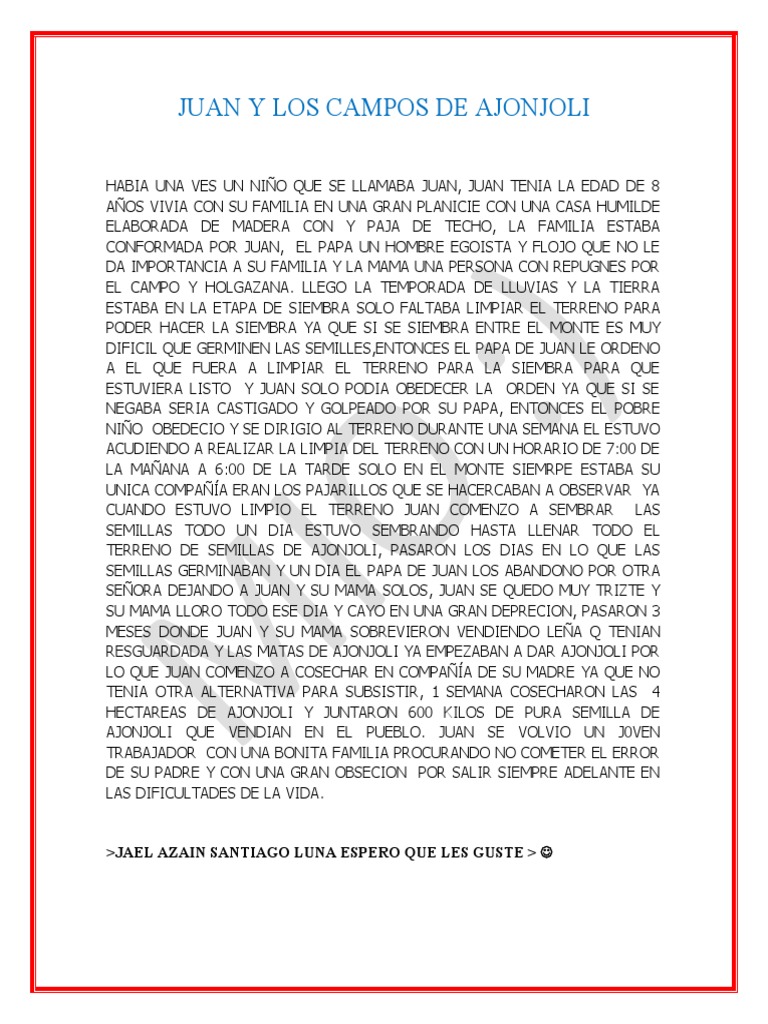 Juan y su Lucha en el Campo | PDF