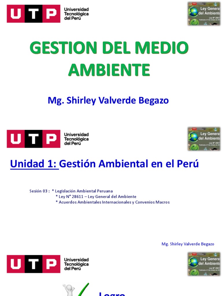 U1 - S3 - Gestión Ambiental en El Perú PDF | PDF | Entorno natural | Perú