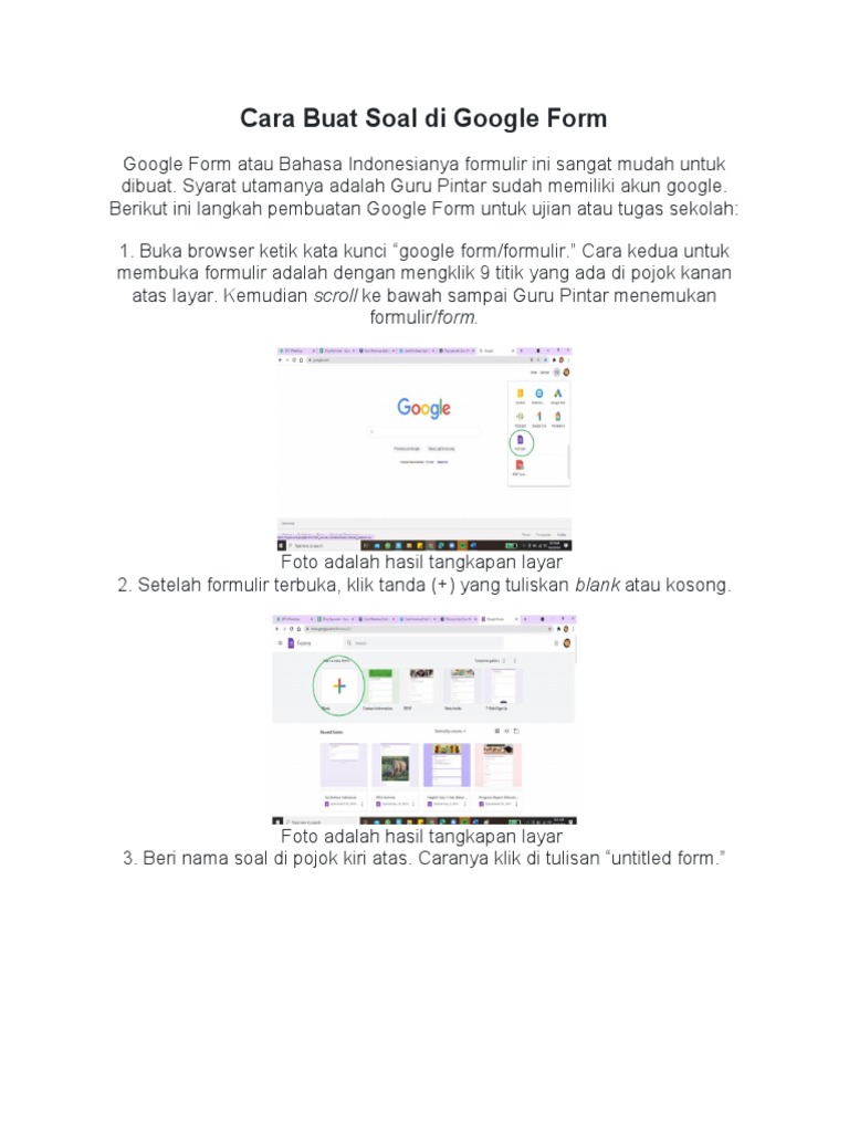 Cara buat soal di google form pdf