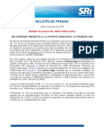 22 BOLETIN DE PRENSA pago de patente municipal.pdf