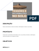 Cálculo tensões e deformações solo