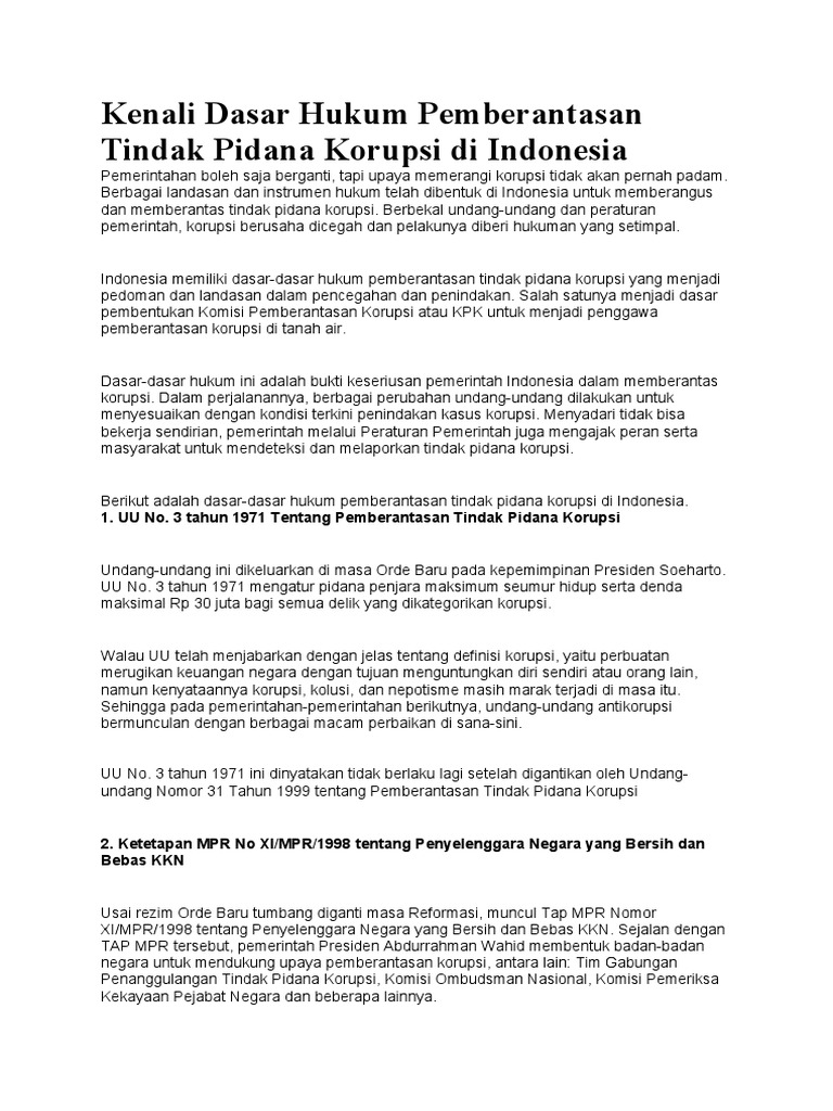 supremasi hukum pemberantasan korupsi